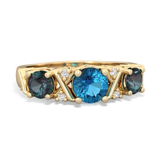 london topaz-alexandrite timeless ring