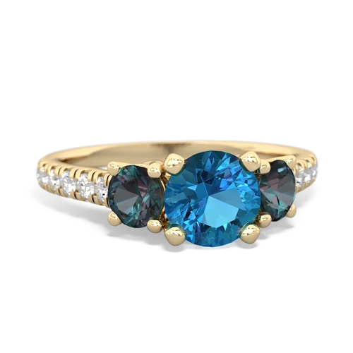 london topaz-alexandrite trellis pave ring