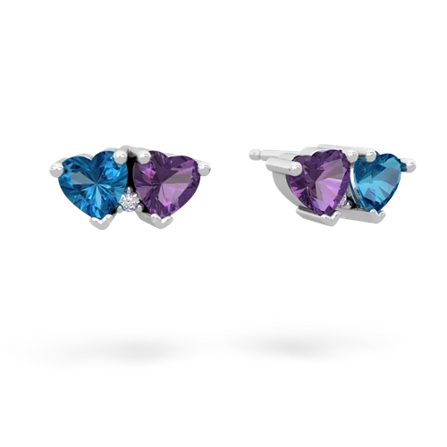 london topaz-amethyst  earrings