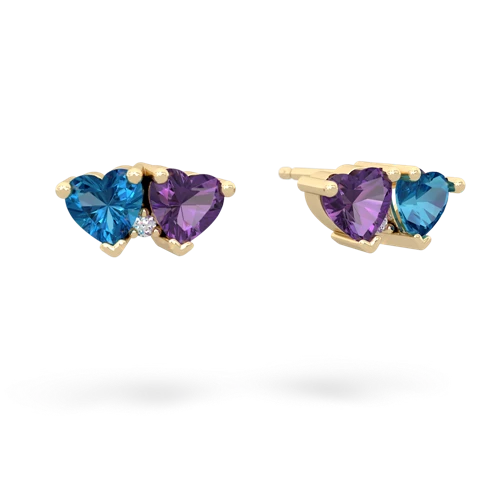 london topaz-amethyst  earrings