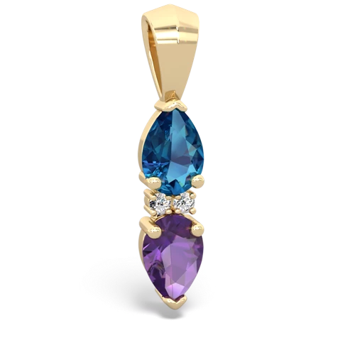 london topaz-amethyst bowtie pendant