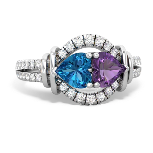 london topaz-amethyst pave keepsake ring