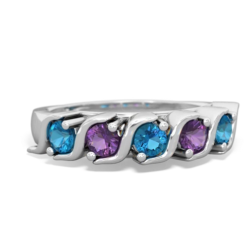 london topaz-amethyst timeless ring