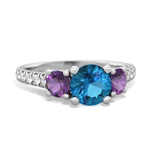 london topaz-amethyst trellis pave ring