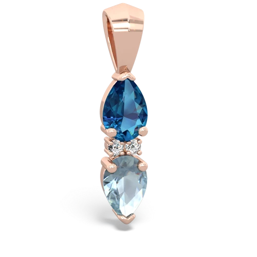 london topaz-aquamarine bowtie pendant