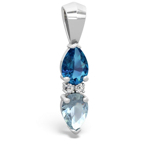 london topaz-aquamarine bowtie pendant