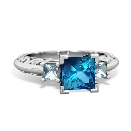 london topaz-aquamarine engagement ring