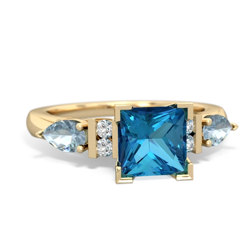 london topaz-aquamarine engagement ring