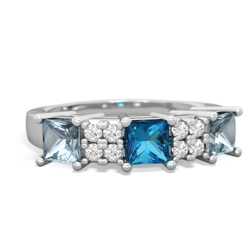 london topaz-aquamarine timeless ring