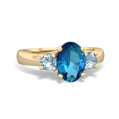 london topaz-aquamarine timeless ring