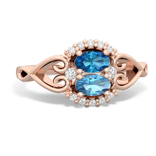 london topaz-blue topaz antique keepsake ring