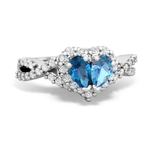 london topaz-blue topaz engagement ring