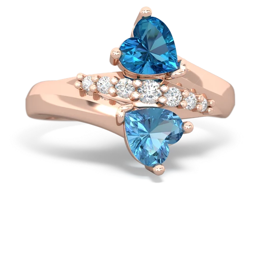 london topaz-blue topaz modern ring