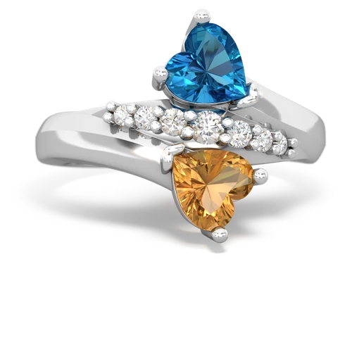 london topaz-citrine modern ring