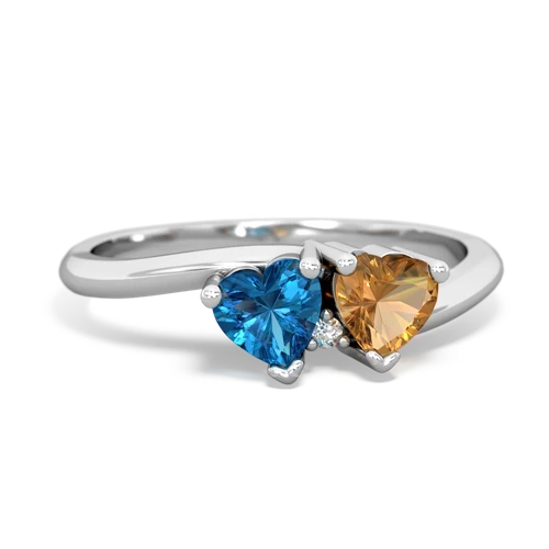 london topaz-citrine sweethearts promise ring