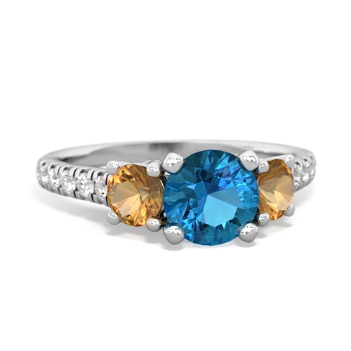 london topaz-citrine trellis pave ring