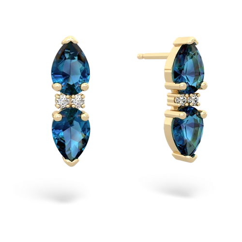 london topaz bowtie earrings