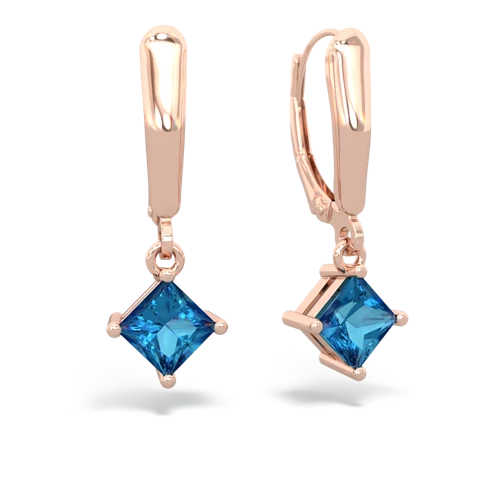 london topaz lever-back earrings