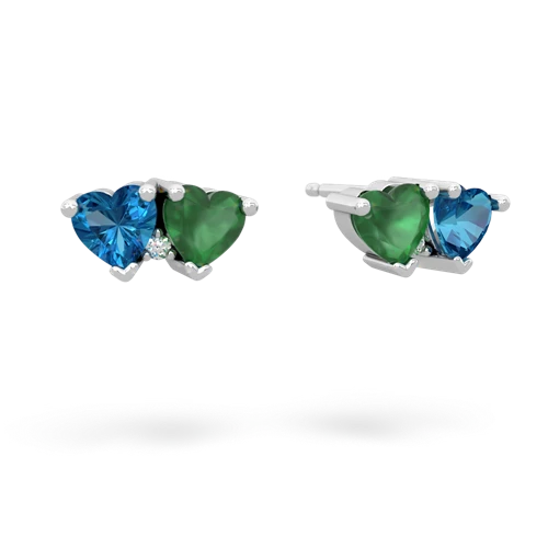 london topaz-emerald  earrings