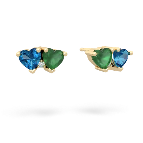 london topaz-emerald  earrings