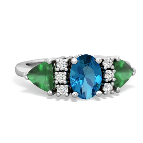 london topaz-emerald timeless ring