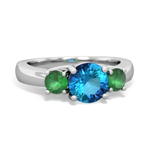 london topaz-emerald timeless ring