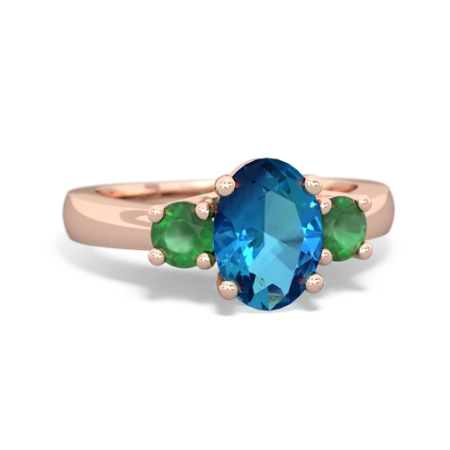 london topaz-emerald timeless ring