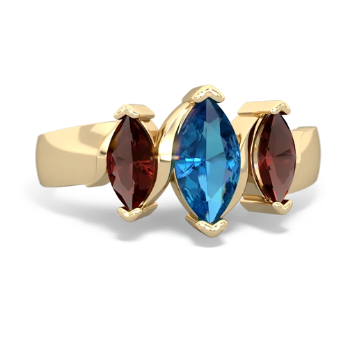 london topaz-garnet keepsake ring