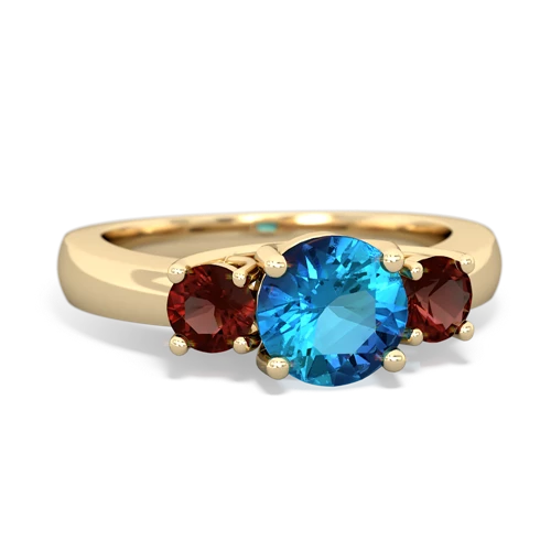 london topaz-garnet timeless ring