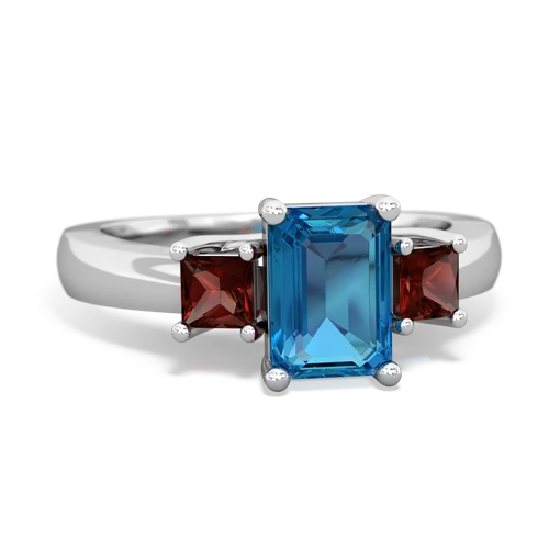 london topaz-garnet timeless ring