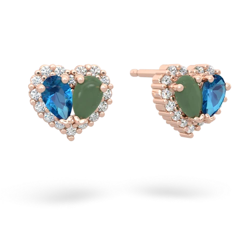 london topaz-jade halo-heart earrings