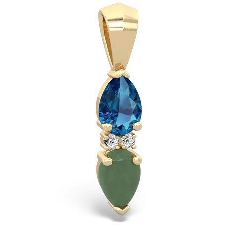 london topaz-jade bowtie pendant