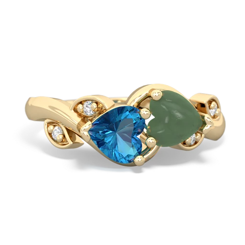 london topaz-jade floral keepsake ring