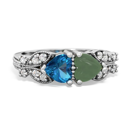 london topaz-jade keepsake butterfly ring