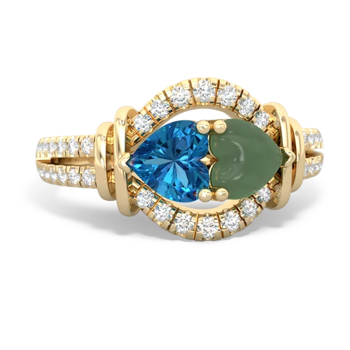 london topaz-jade pave keepsake ring