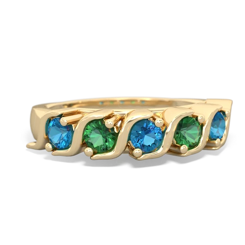 london topaz-lab emerald timeless ring