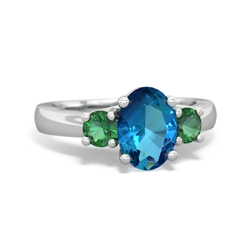 london topaz-lab emerald timeless ring