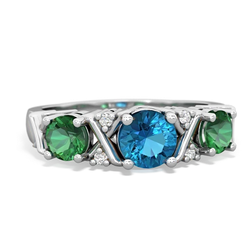 london topaz-lab emerald timeless ring