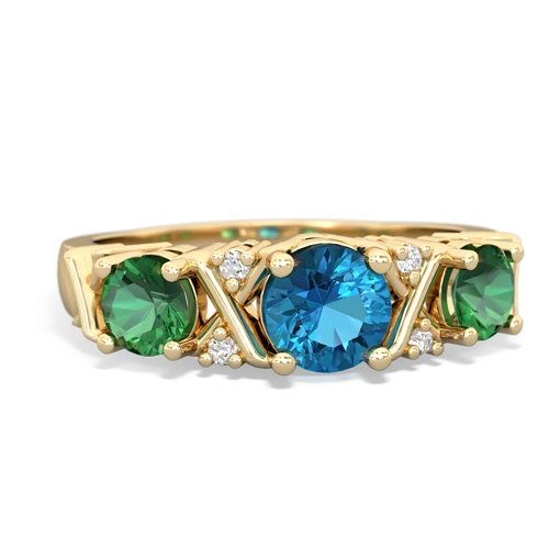 london topaz-lab emerald timeless ring