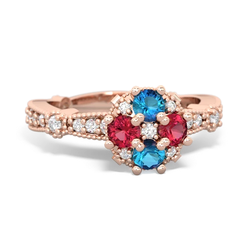 london topaz-lab ruby art deco engagement ring