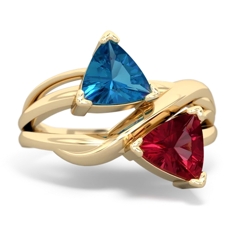 london topaz-lab ruby filligree ring