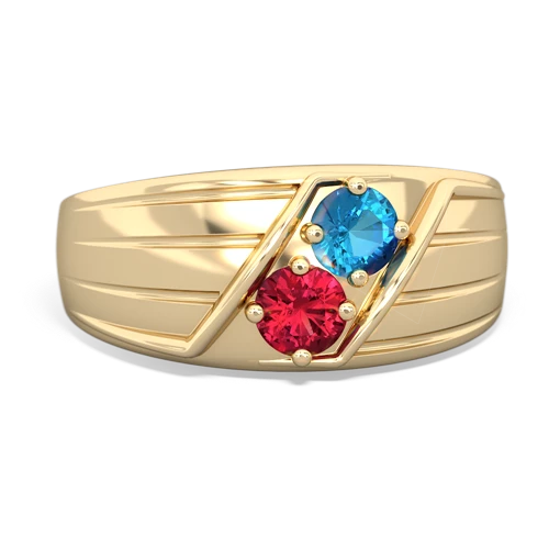 london topaz-lab ruby mens ring