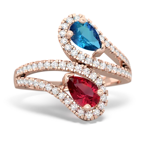 london topaz-lab ruby pave swirls ring