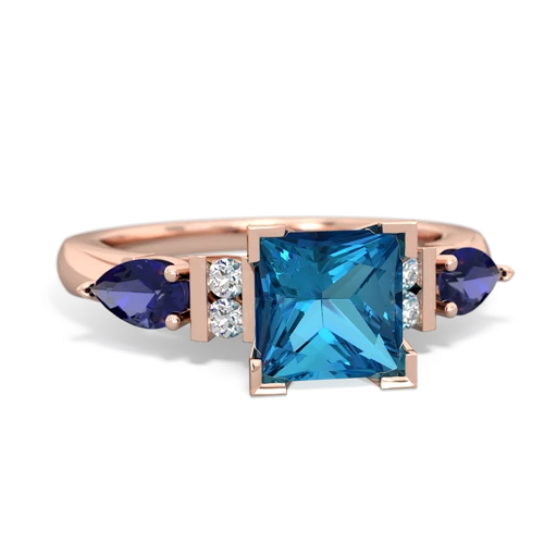 london topaz-lab sapphire engagement ring