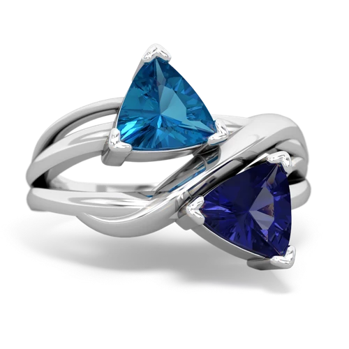 london topaz-lab sapphire filligree ring