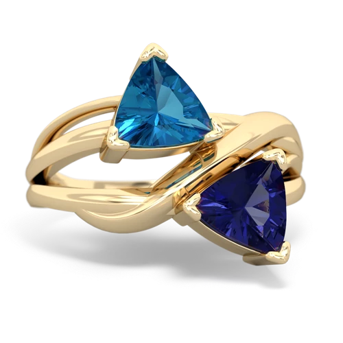 london topaz-lab sapphire filligree ring