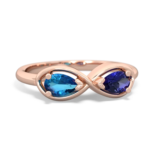 london topaz-lab sapphire infinity ring