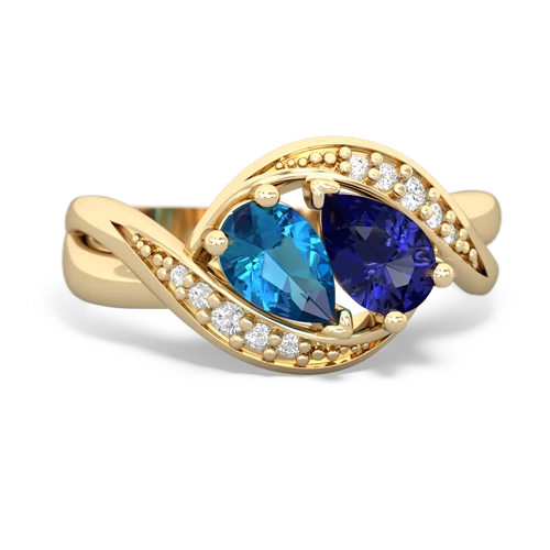 london topaz-lab sapphire keepsake curls ring