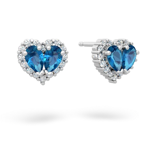 london topaz-london topaz halo-heart earrings