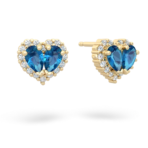 london topaz-london topaz halo-heart earrings